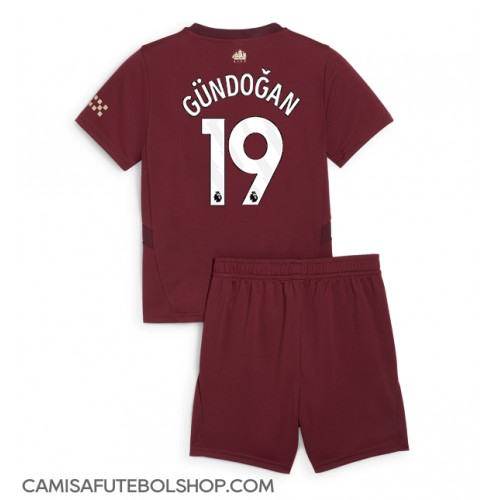 Camisa de time de futebol Manchester City Ilkay Gundogan #19 Replicas 3º Equipamento Infantil 2024-25 Manga Curta (+ Calças curtas)